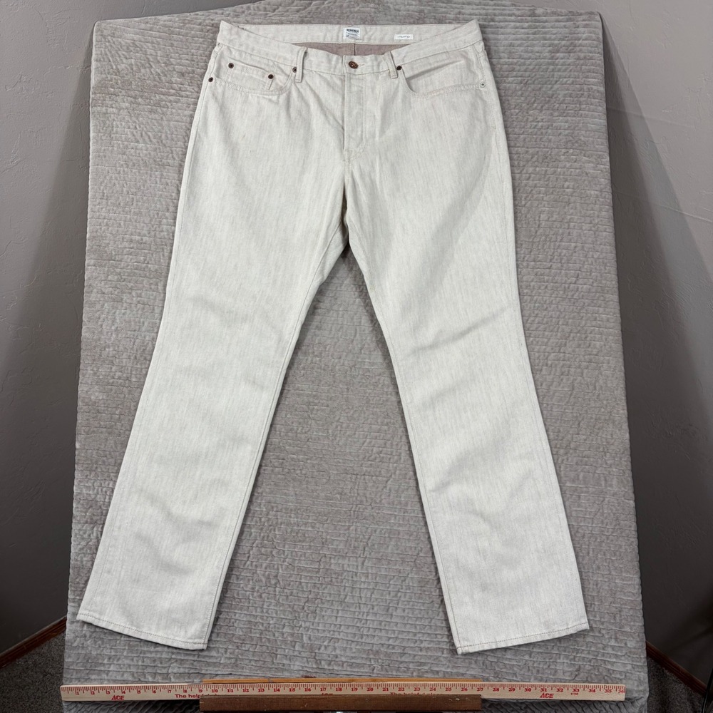 Bonobos Premium Denim Straight Leg Jeans 38/32 Off White 100436 Mens Pants